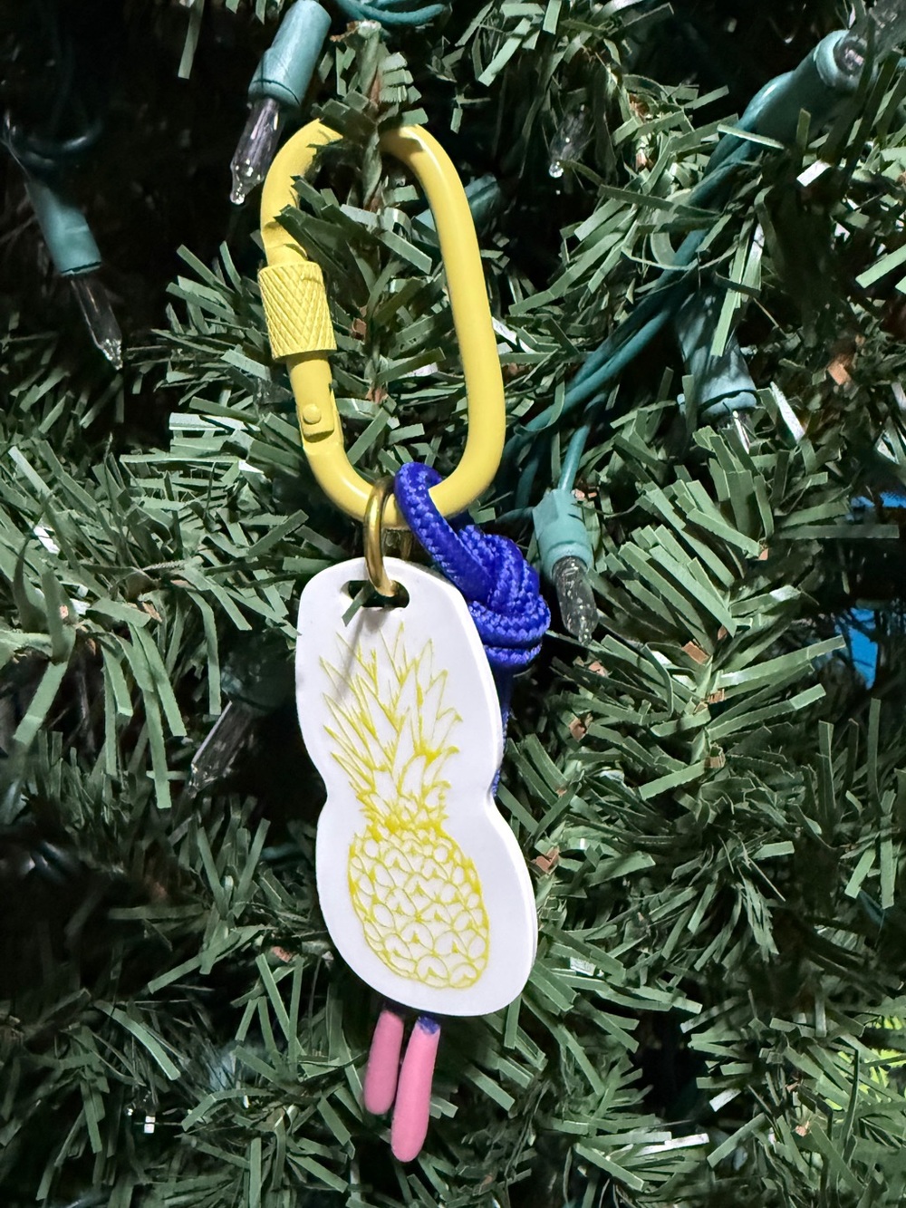 Yellow Pineapple Keychain Purse Bag Charm